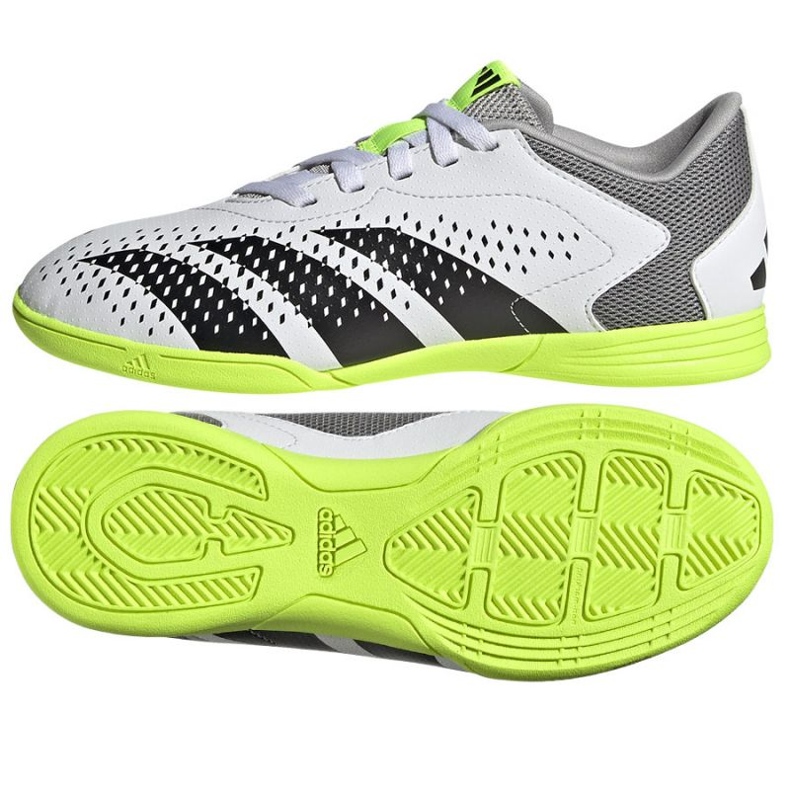 Adidas Predator Accuracy.4 In Jr IE9440 zapatos de fútbol blanco blanco Adidas Predator Accuracy.4 In Jr IE9440 zapatos de fútbol blanco blanco