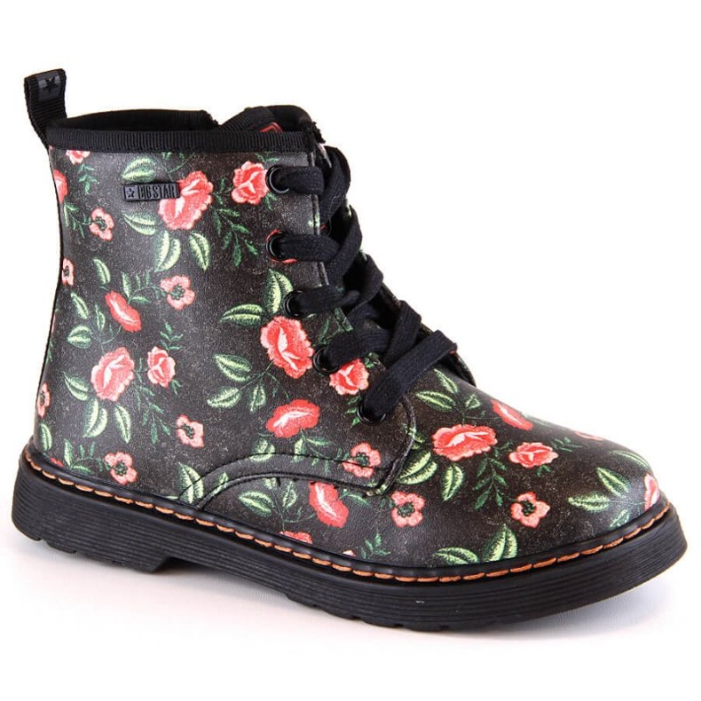 Botas cálidas Big Star Jr INT1884 flores negro