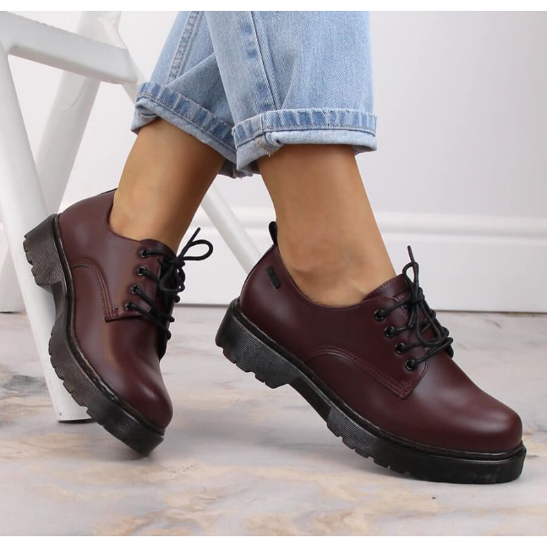 Zapatos Big Star W INT1569B burdeos rojo