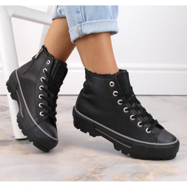 Zapatillas con aislamiento en la plataforma Big Star W INT1903C negro