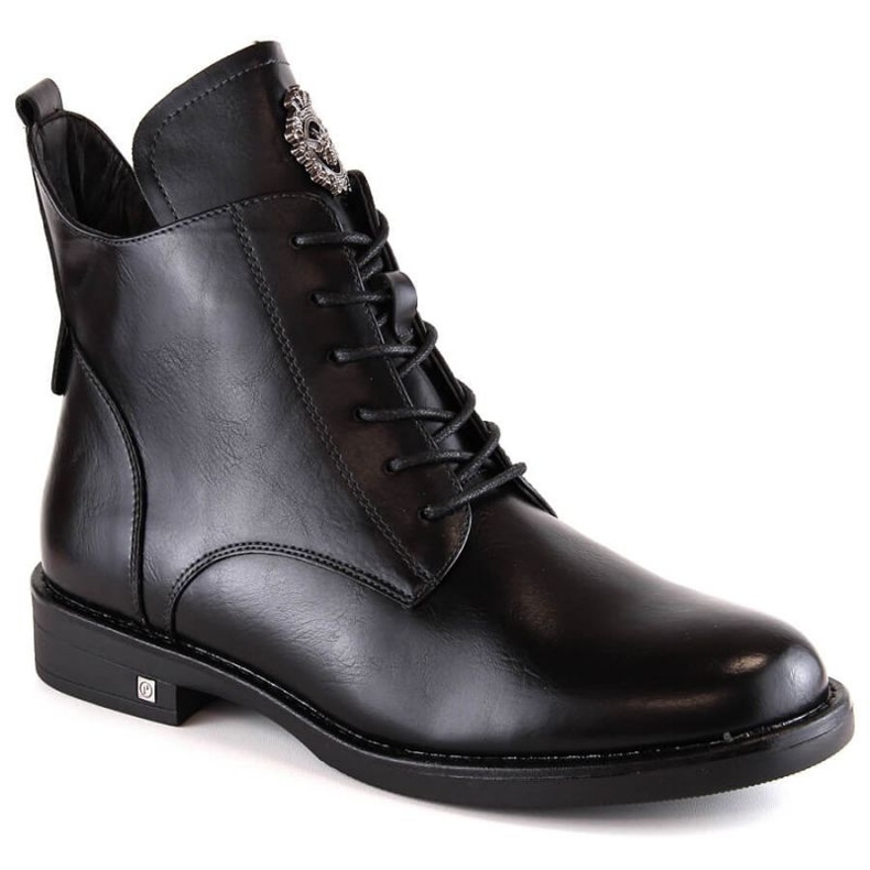 Botas con cordones y cremallera Potocki W WOL171B negro