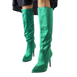 Botas verdes de tacón alto de Marlengo