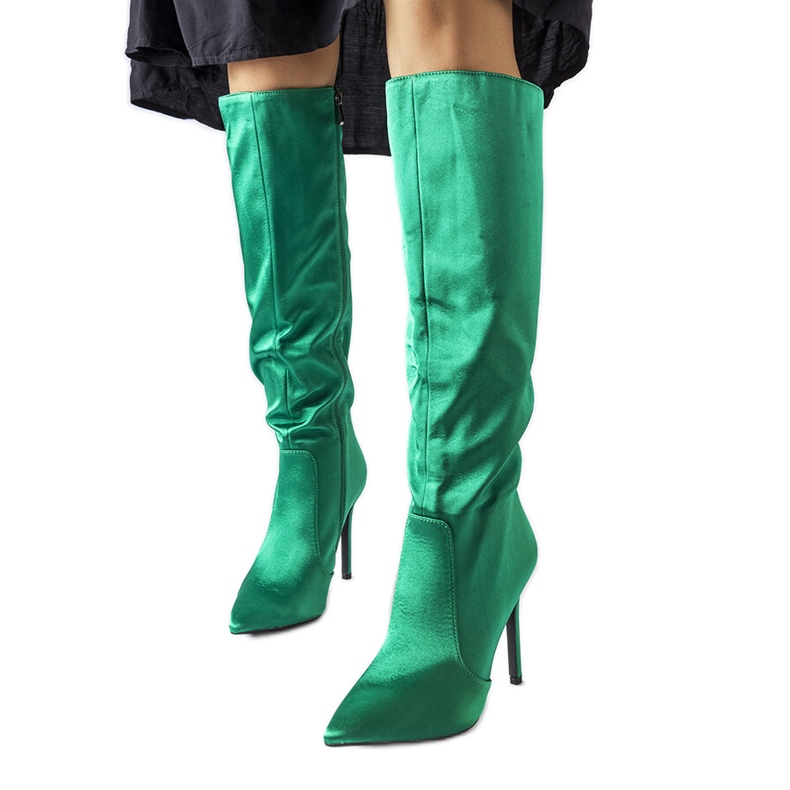Botas verdes de tacón alto de Marlengo