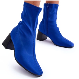 Botas Cremallera Tejido Amisa Azul