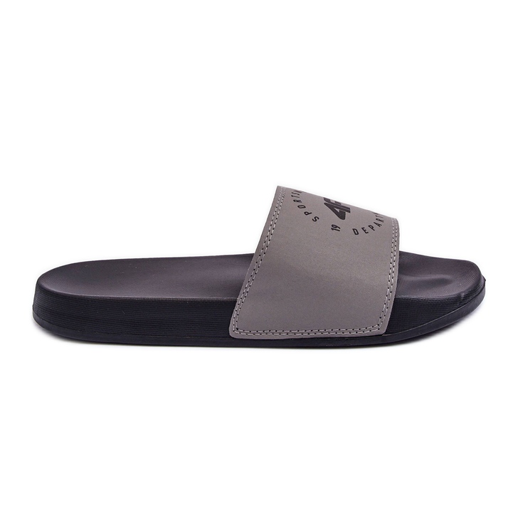 Pantuflas de Hombre Clásicas 4F 4FSS23FFLIM074-25S Gris-Negro Pantuflas de Hombre Clásicas 4F 4FSS23FFLIM074-25S Gris-Negro