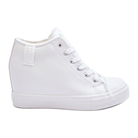 Mujer Wedge Leather Big Star Sneakers MM274002 Blanco