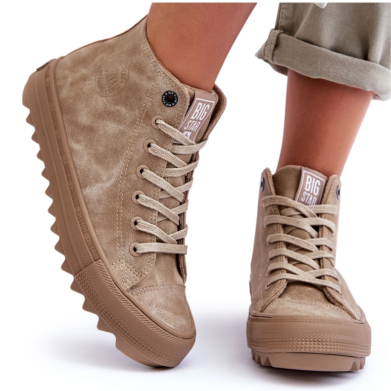 Zapatillas Mujer Big Star High Warm Beige GG274071