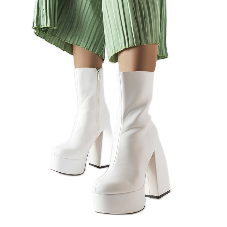 Botas blancas de tacón alto de Baratti blanco