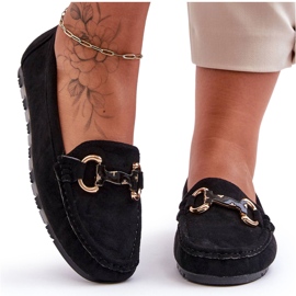 PG1 Mocasines Mujer Ante Con Adorno Negro Dionira