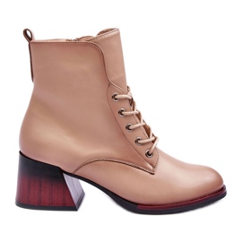 Vinceza Botas Tacón Beige Luloshe