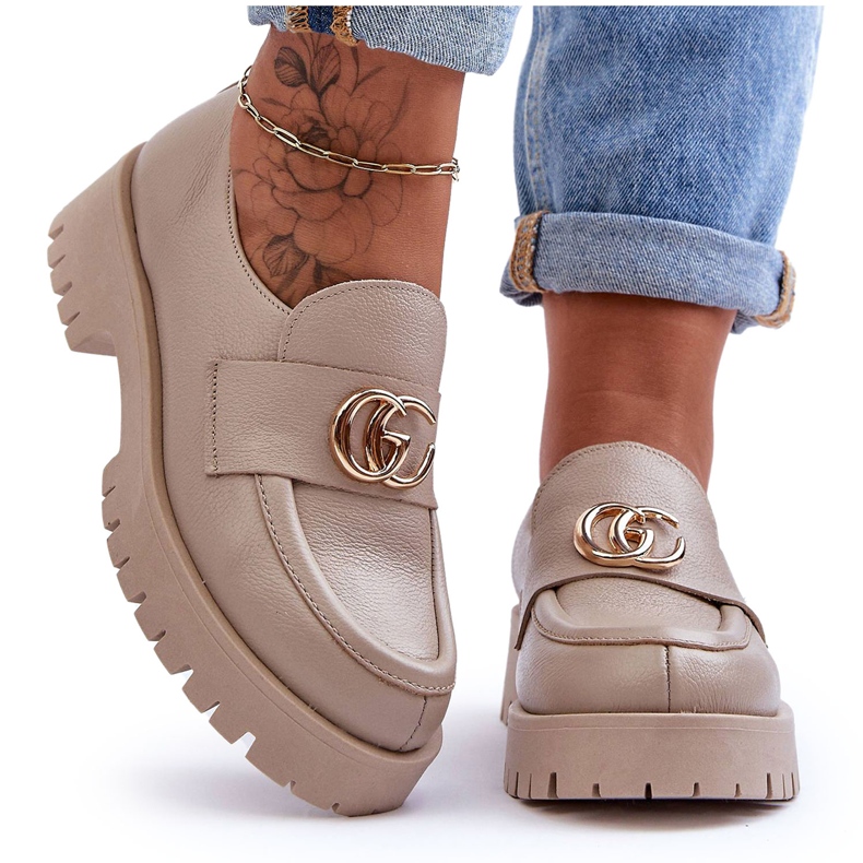 Laura Messi Zapatos De Mujer De Piel Con Adorno De Cascadas De Rosas Beige Laura Messi Zapatos De Mujer De Piel Con Adorno De Cascadas De Rosas Beige