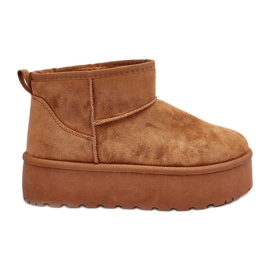 FD1 Botas de nieve de gamuza en plataforma marrón Corcoran
