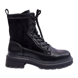FD1 Botas Worker Mujer Piel Negra Faustina negro