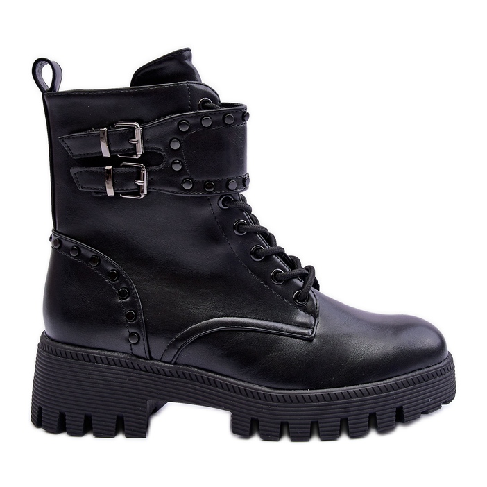 FD1 Botas de trabajo negras con adornos Carshen negro