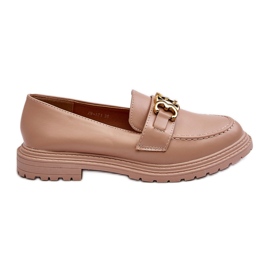 PS1 Mocasines Mujer Tacón Plano Beige Sincias