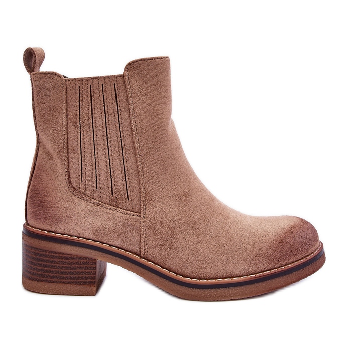 WS1 Botas Mujer Clásicas Ante Beige Metanassa