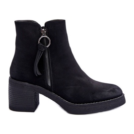 WS1 Botas Clásicas Mujer Ante Negro Limoso