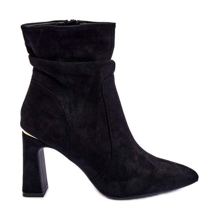 PG1 Botas Tacón Ante Mellamene Negras negro