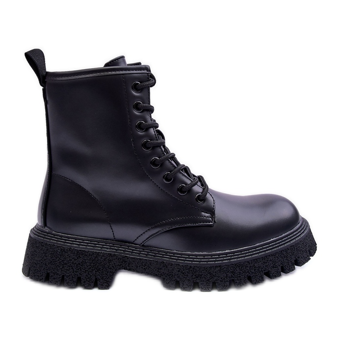 Vinceza Botas Worker Mujer Piel Negras Poonah negro