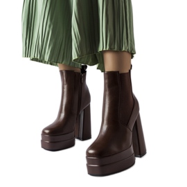 Inna Botas marrones de tacón alto de Copertino marrón