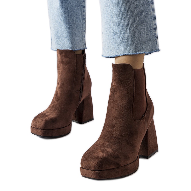 Botas de ante ecológico marrón Province