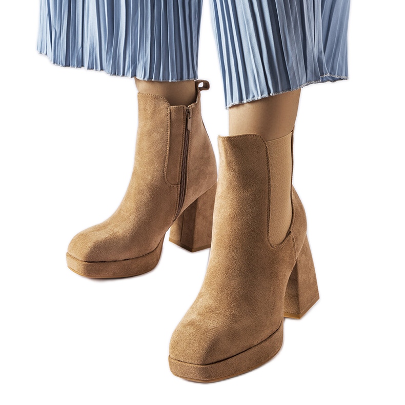 Botines en ante ecológico beige de Province Botines en ante ecológico beige de Province