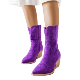 Botas cowboy caladas violetas de Cieco púrpura