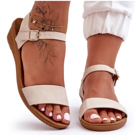Sandalias Arya Classic Cuña Baja Beige
