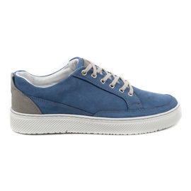 Olivier Zapatos Deportivos de Hombre en Piel 950MA azul