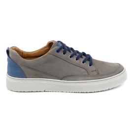 Olivier Zapatos Deportivos de Hombre en Piel 950MA gris