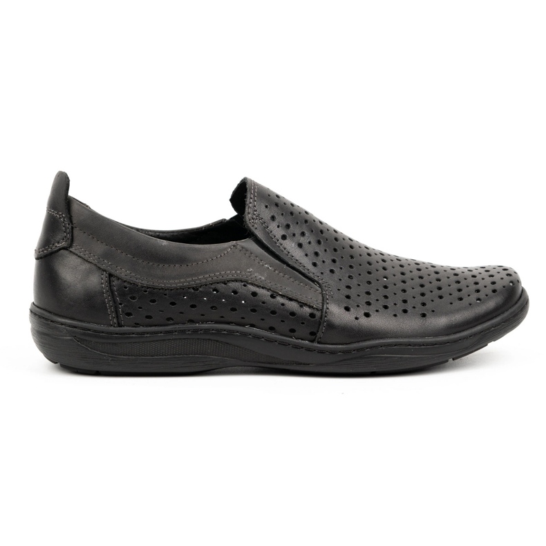 Olivier Mocasines de hombre calados para el verano 662 negro