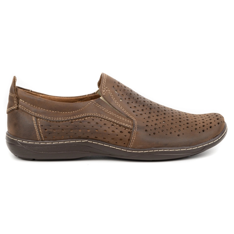 Olivier Mocasines hombre calados para el verano 662 marrón