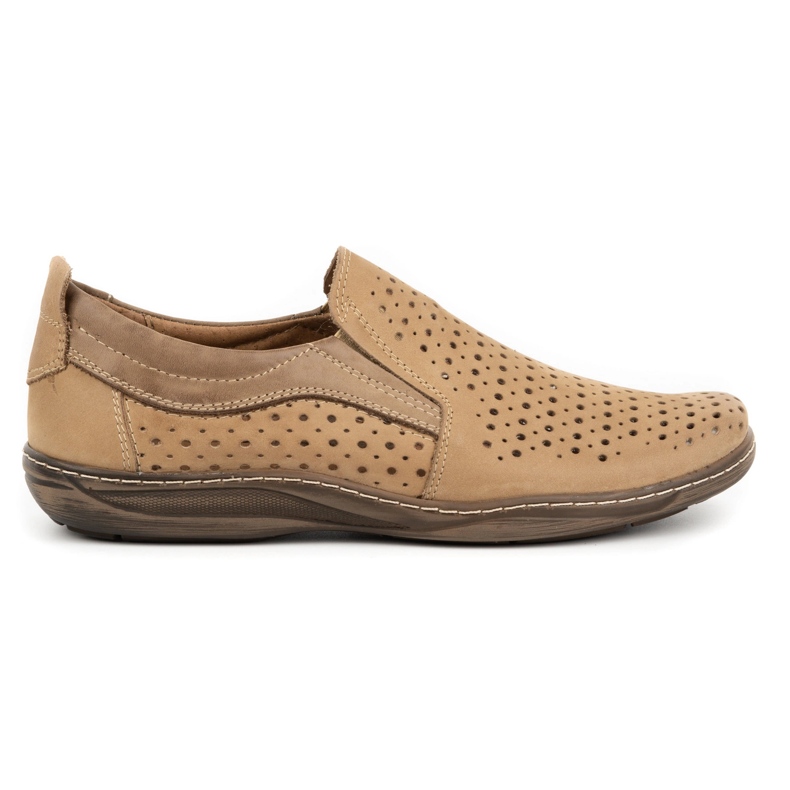 Olivier Mocasines de hombre calados para el verano 662 beige
