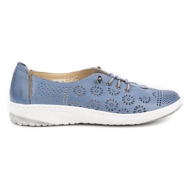 WASAK Zapatos mujer verano piel 625P azul