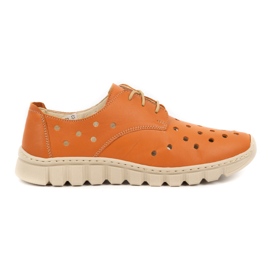 WASAK Zapatos mujer sneakers piel 0692W naranja