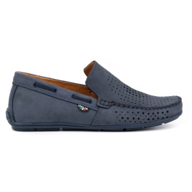 Olivier Mocasines hombre verano piel 085DKNT azul marino
