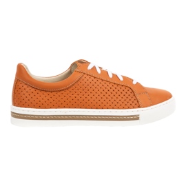 WASAK Zapatos mujer sneakers piel 0675W naranja
