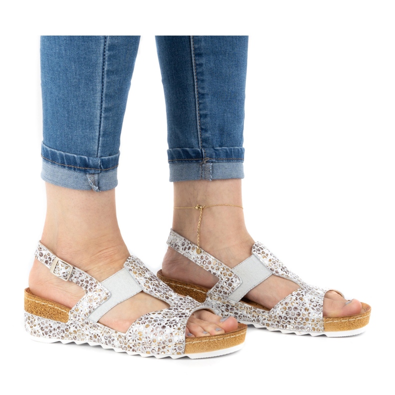 WASAK Sandalias mujer piel cómodas 0622W gris