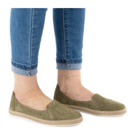 WASAK Zapatos mujer piel alpargatas 0646W verde