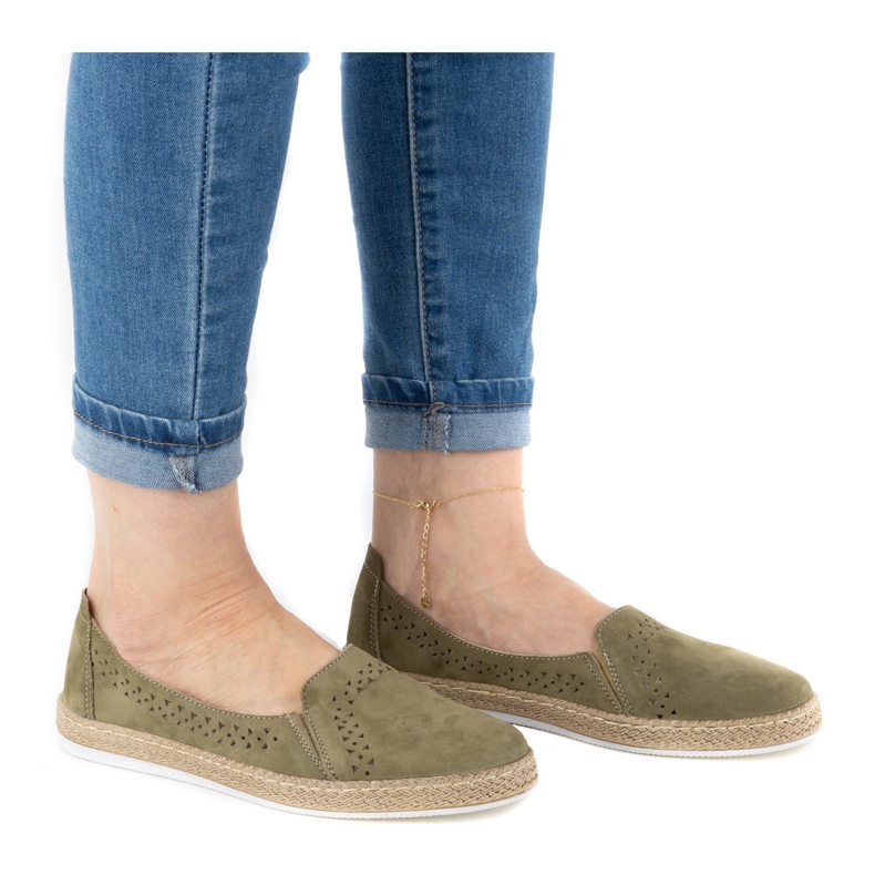 WASAK Zapatos mujer piel alpargatas 0646W verde