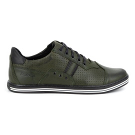 Polbut Zapatos casual hombre piel 1801p verde
