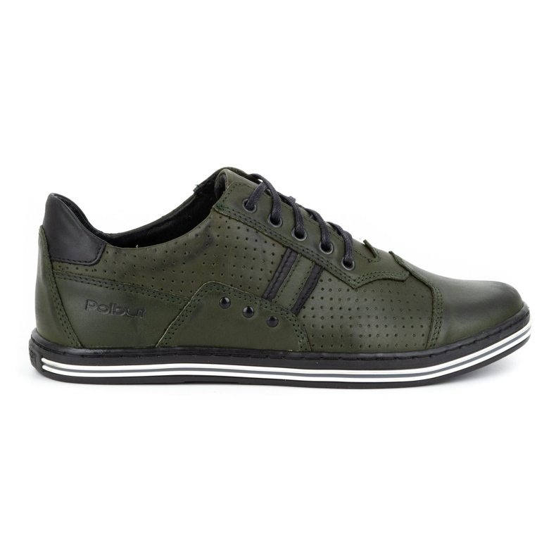 Polbut Zapatos casual hombre piel 1801p verde