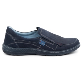 Olivier Mocasines hombre piel 943MA azul marino