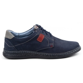Olivier Zapatos casual hombre piel 930MA azul marino