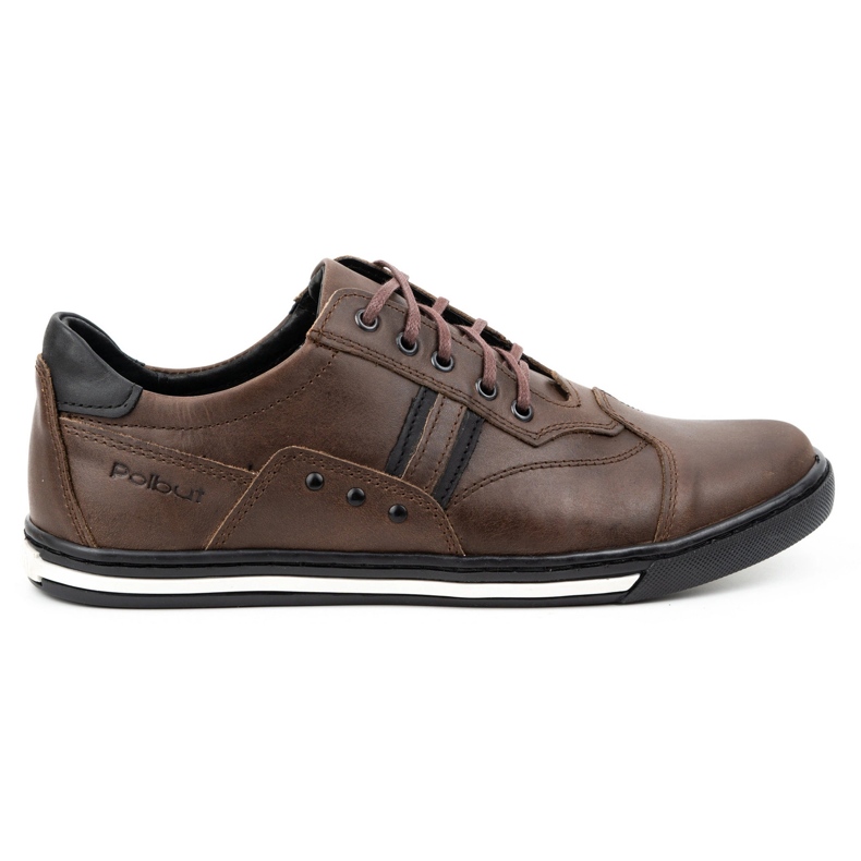 Polbut Zapatos casual de hombre 1801 Ns marrón oscuro