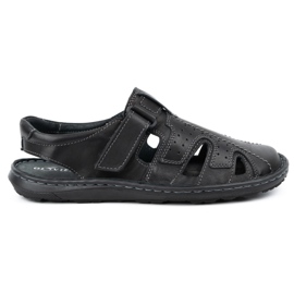 Olivier Sandalias hombre verano piel 678MA negro