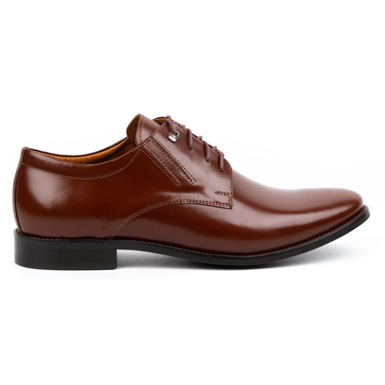 Olivier Zapatos de vestir hombre piel 480 charol marron marrón