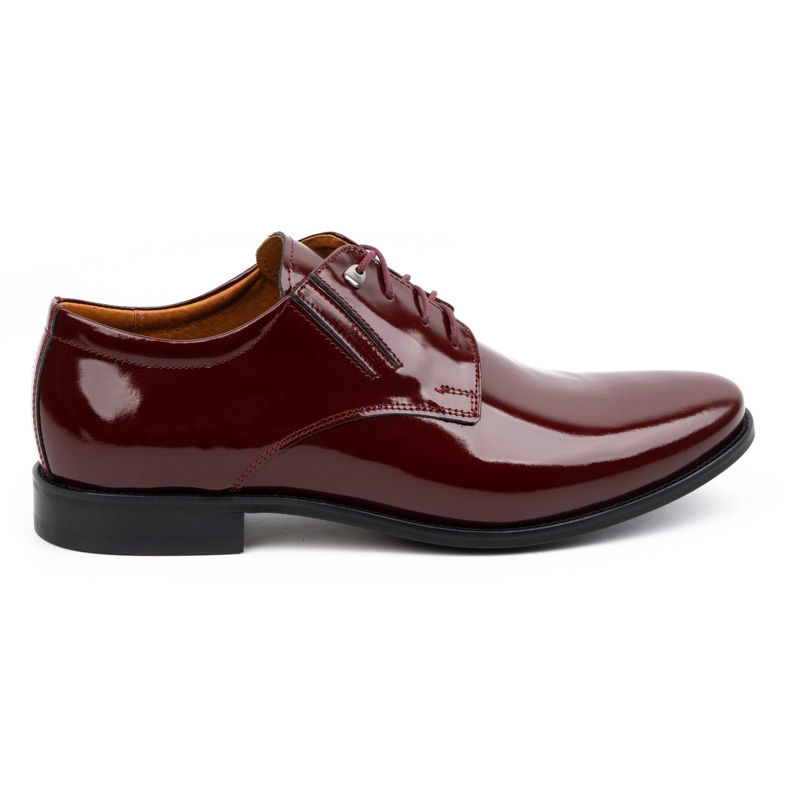 Olivier Zapatos de vestir hombre piel charol 480 cereza rojo