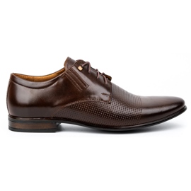 Olivier Zapatos de vestir hombre piel 482 marron oscuro marrón