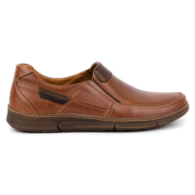 Olivier Zapato slip-on de hombre en piel 62K marrón